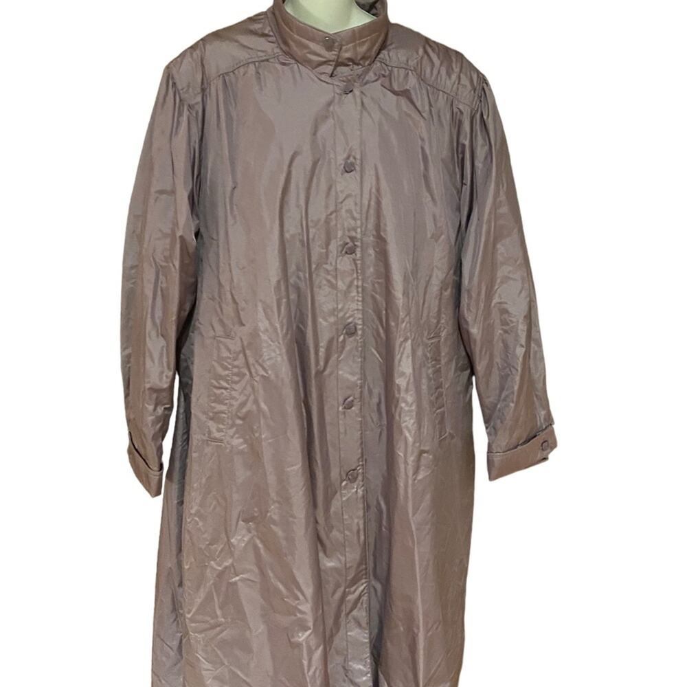 Bryant Park Womens Size 26 Orchid Lightweight Belted Rain Coat/Jacket